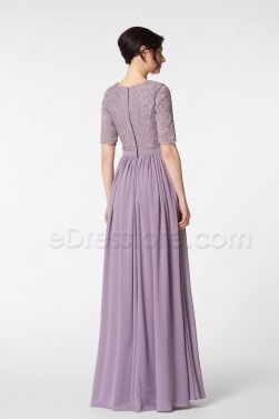 modest purple bridesmaid dresses