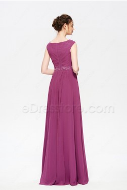 raspberry evening gown