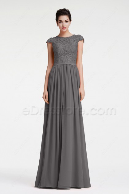 gray dress with sleeves