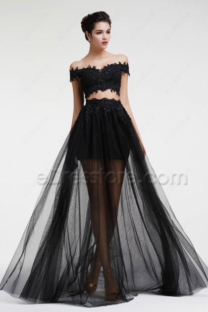 black lace two piece