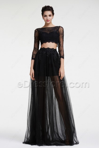 black sparkly 2 piece