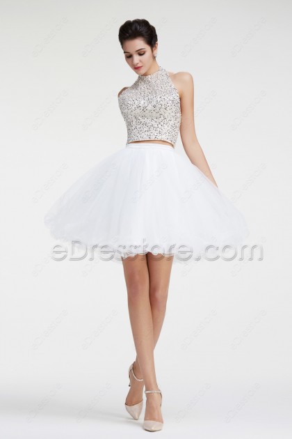 white short formal dresses