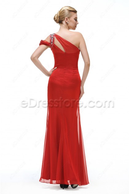 red trumpet evening gown
