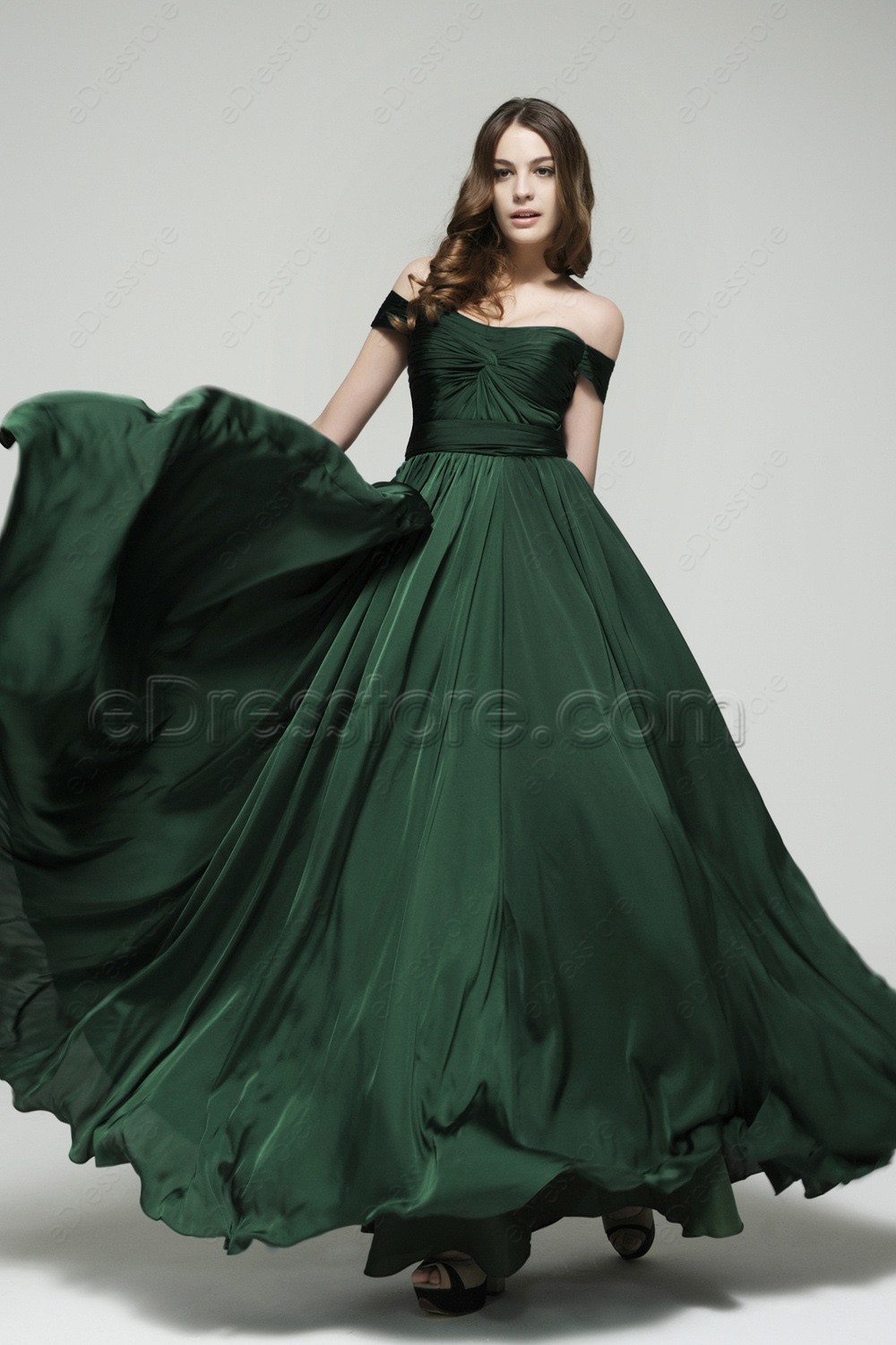 forest green mother of bride dress