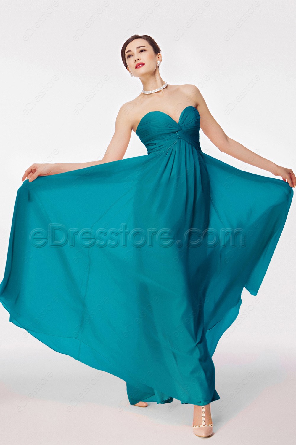 Long Jade Green Bridesmaid Dresses
