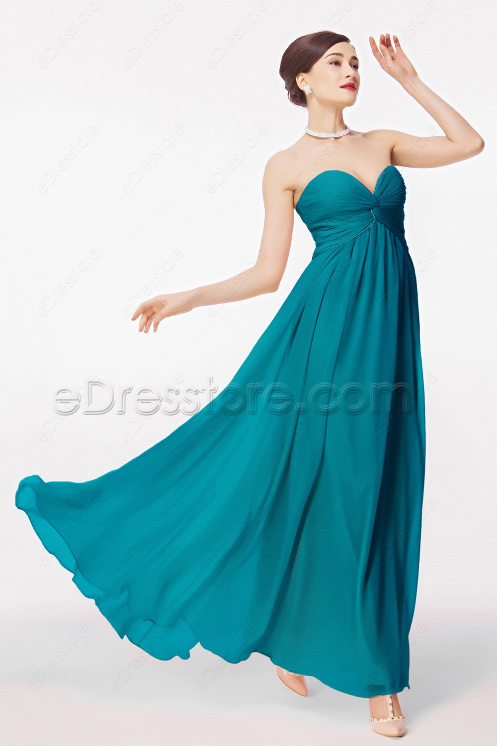 Long Jade Green Bridesmaid Dresses