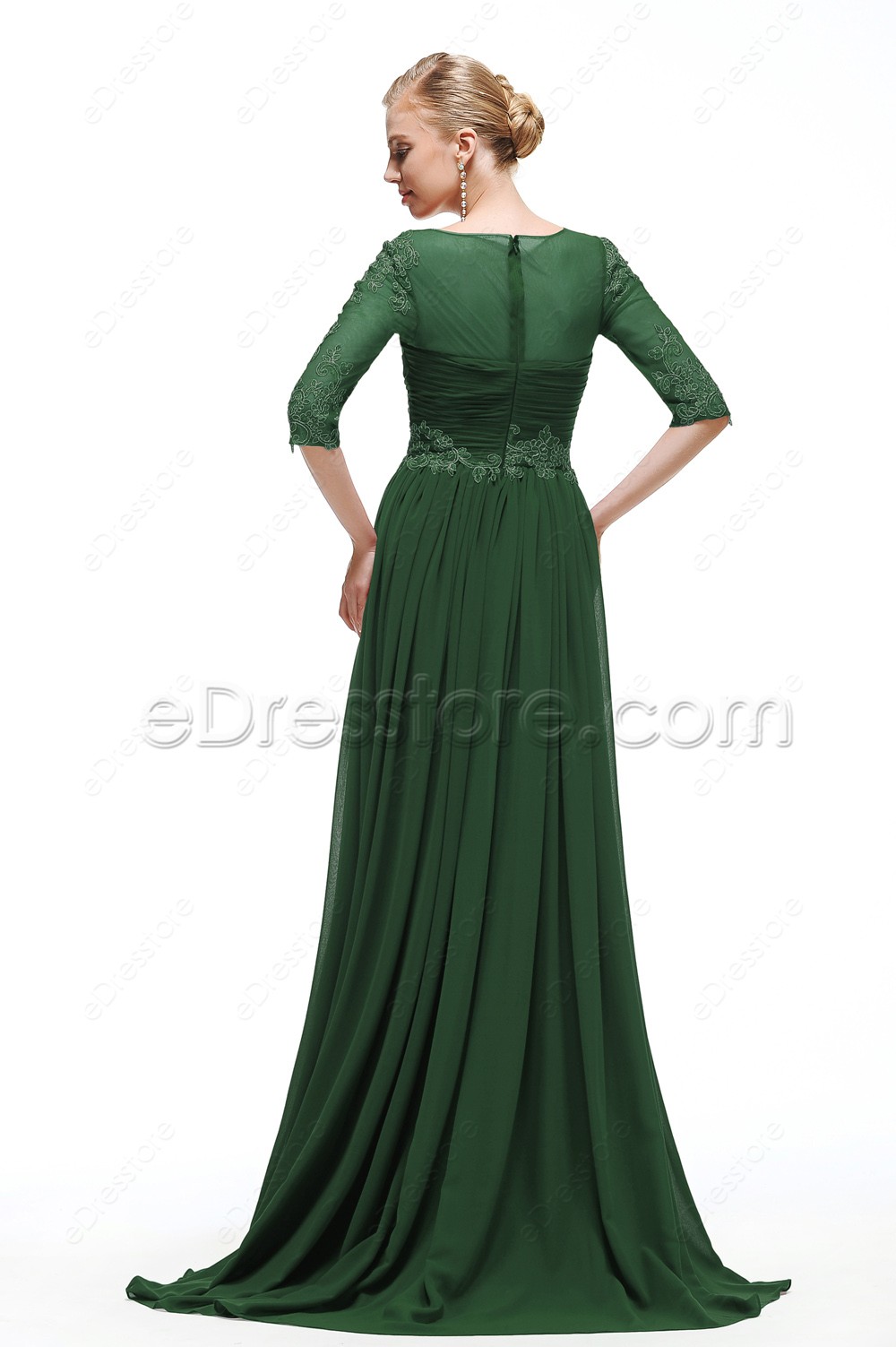 Forest Green Modest Bridesmaid Dresses with Sleeves Forest Green Modest Bridesmaid Dresses with Sleeves