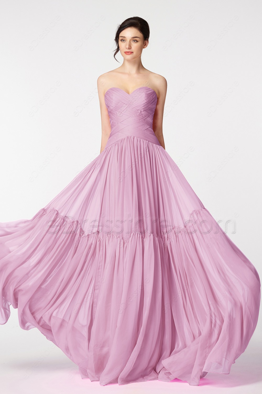 Wisteria Boho Bridesmaid Dress with Off the Shoulder Wrap