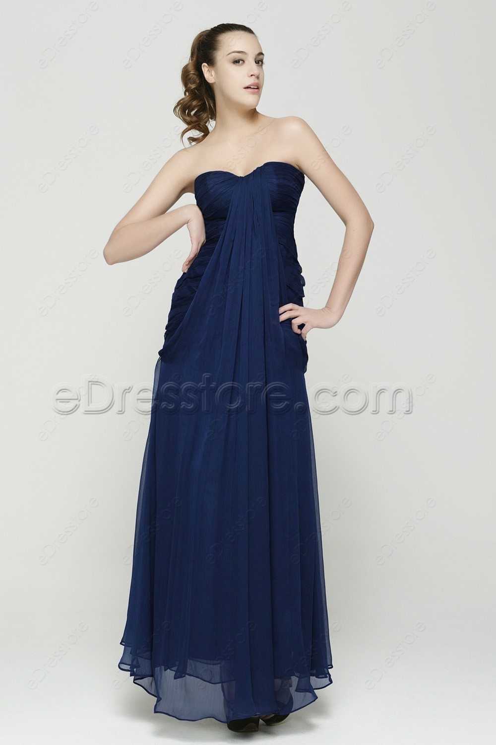 navy trumpet gown