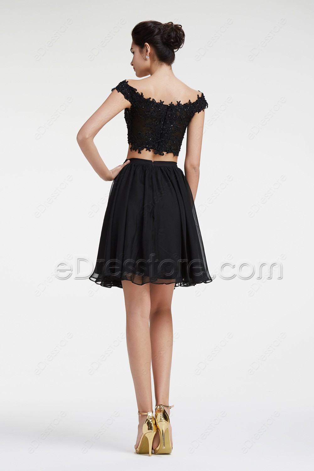 black sparkly 2 piece