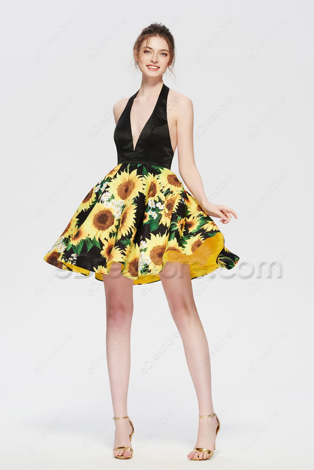 sunflower prom dress