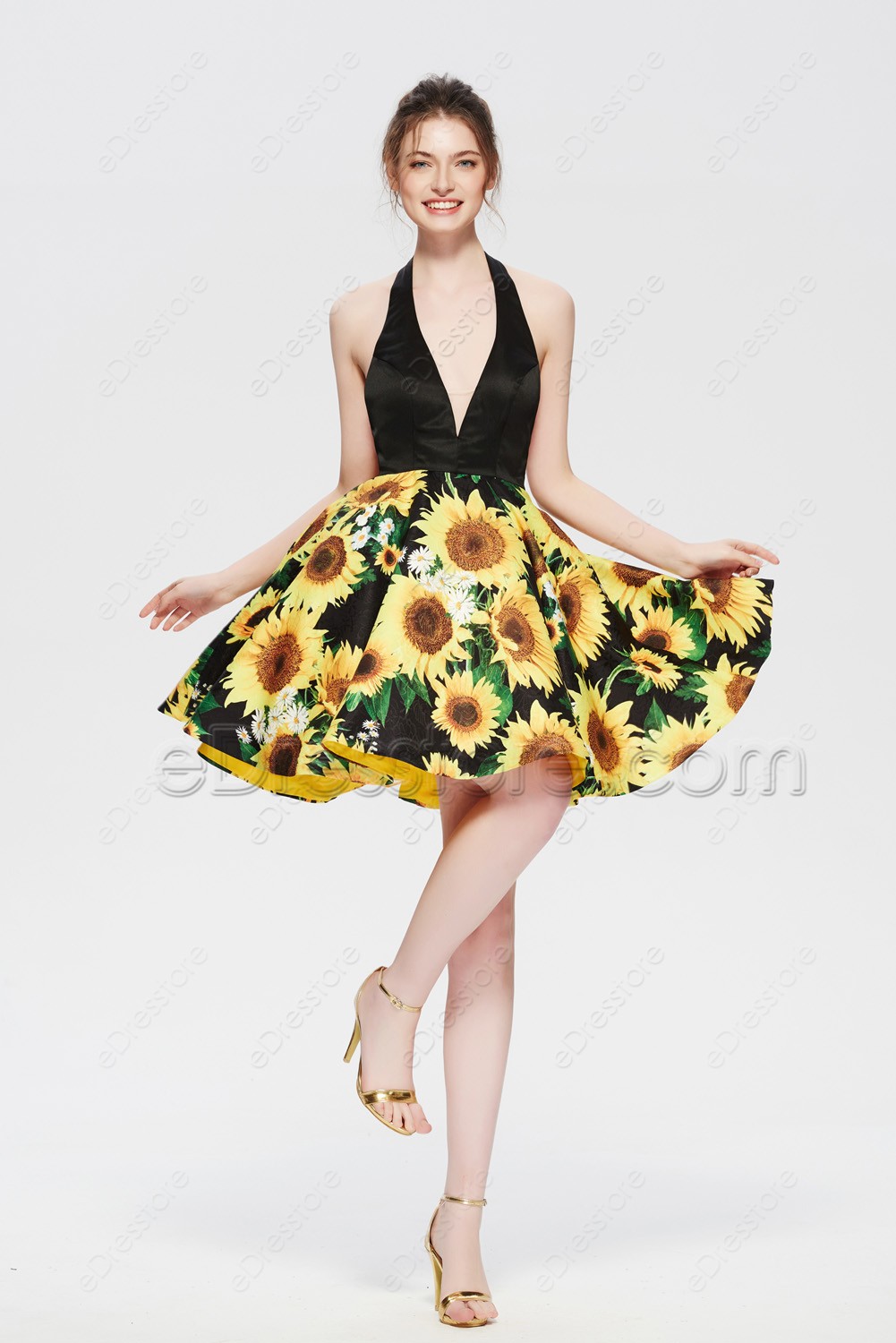 Sunflower yellow formal dress