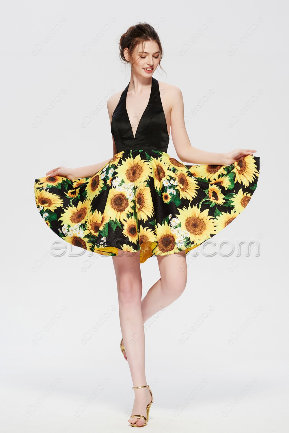 sunflower yellow formal dress