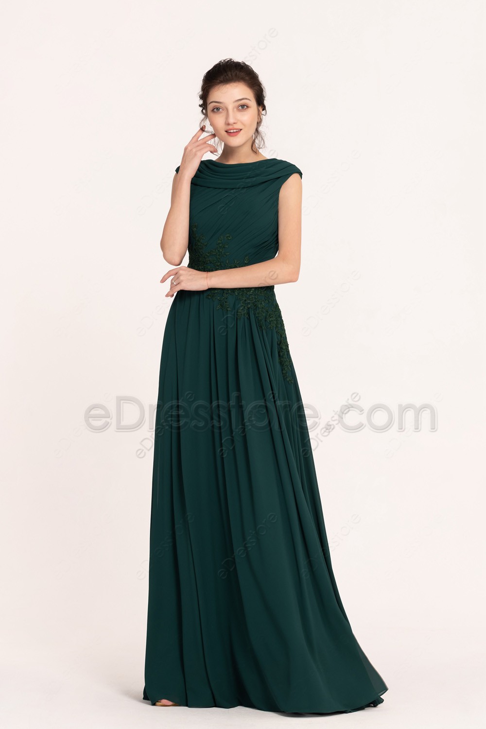Dark Green Modest Bridesmaid Dresses ...