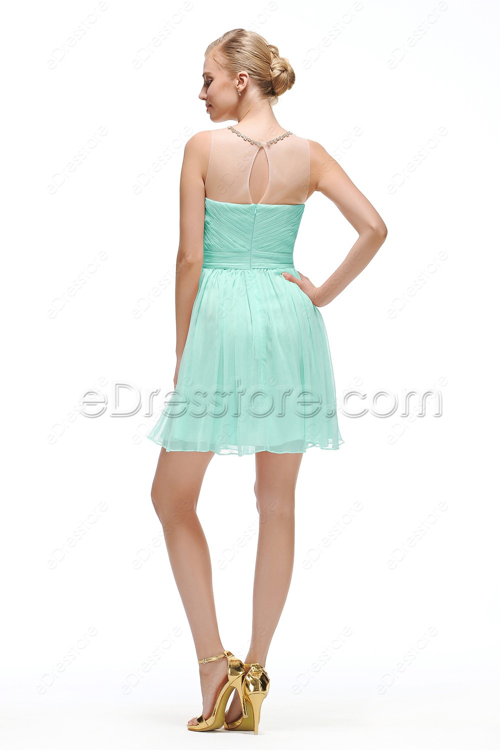 Mint Green Dresses Short Prom Dress